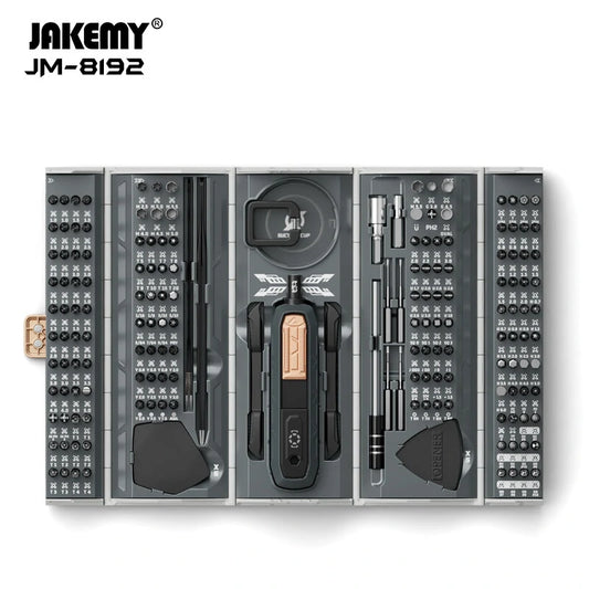 JM-8192 180-in-1 Precision Screwdriver & Stripped Screw Extractor Set for Mobile Phone Repair & DIY