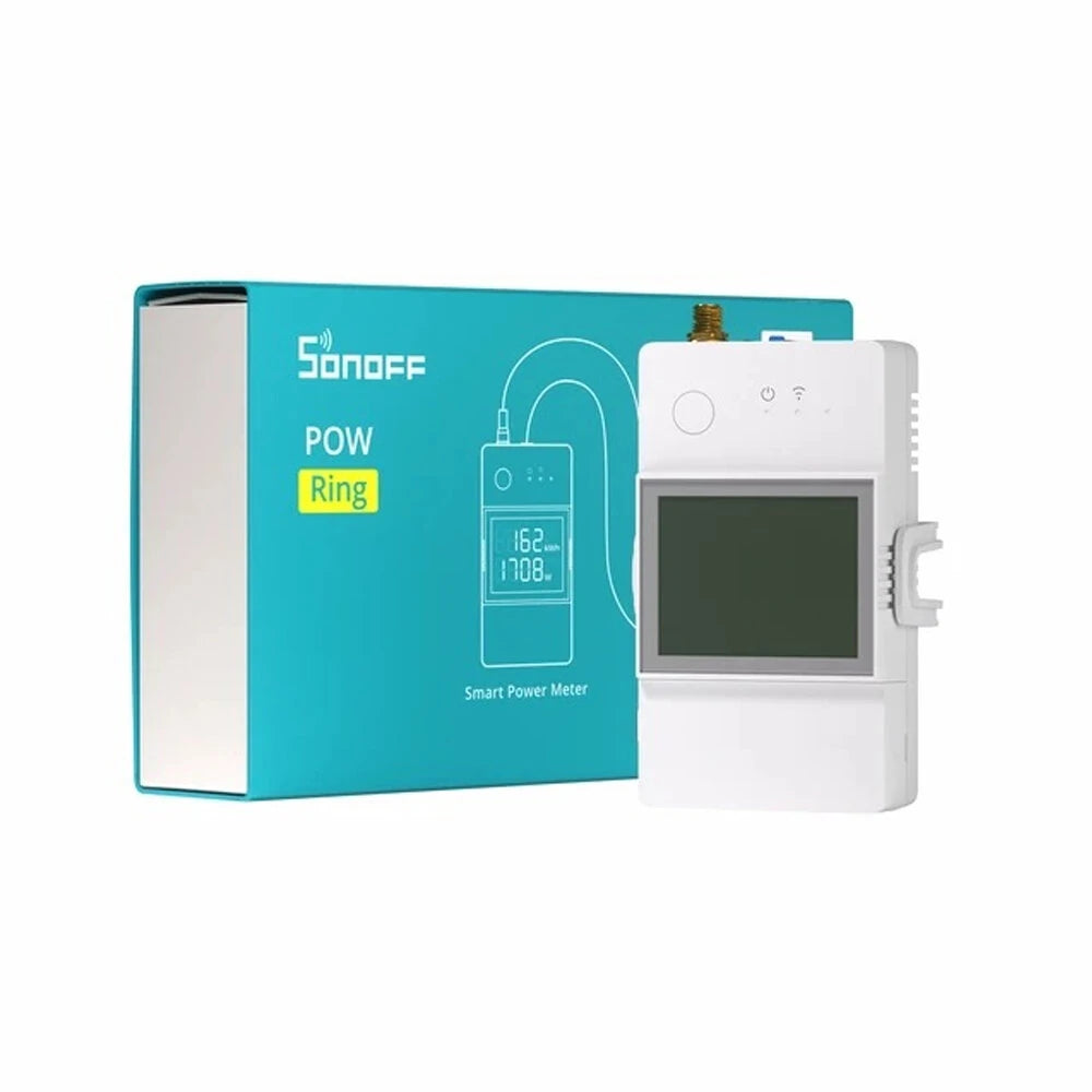 SONOFF POWCT Wi-Fi Smart Power Meter, 100V-240V 24000W, Real-Time Energy Monitor with Non-Contact Current Transformer