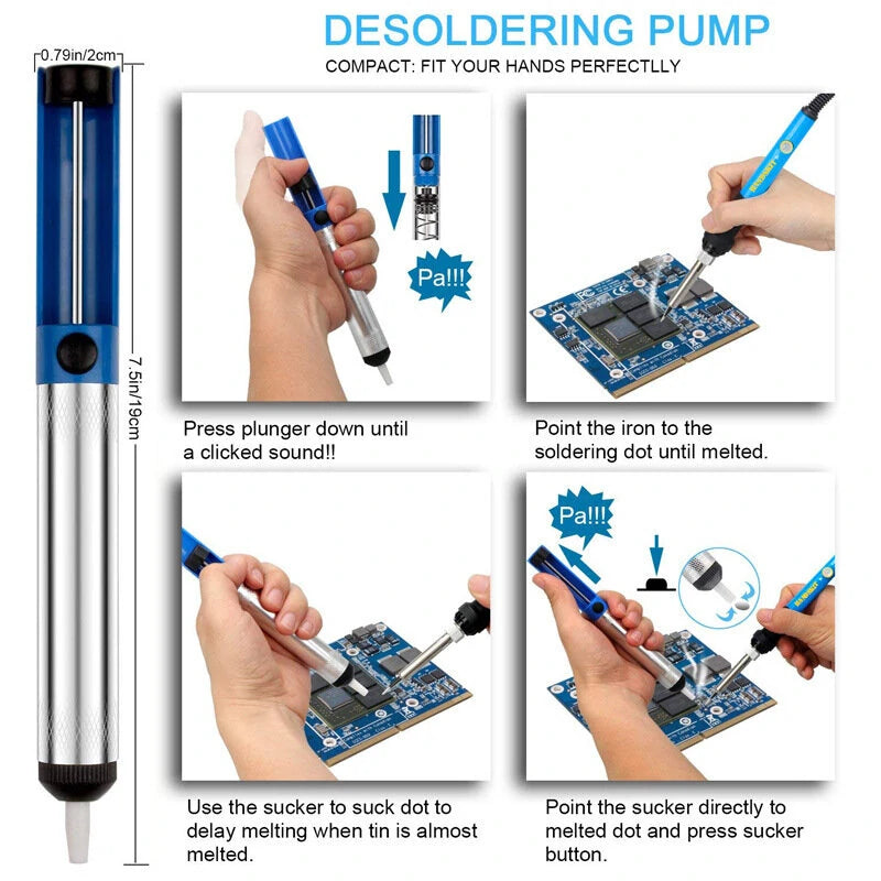 Handskit Dual Voltage 60W/90W Adjustable Temperature Soldering Iron Set for Cutting, Welding, and Repair