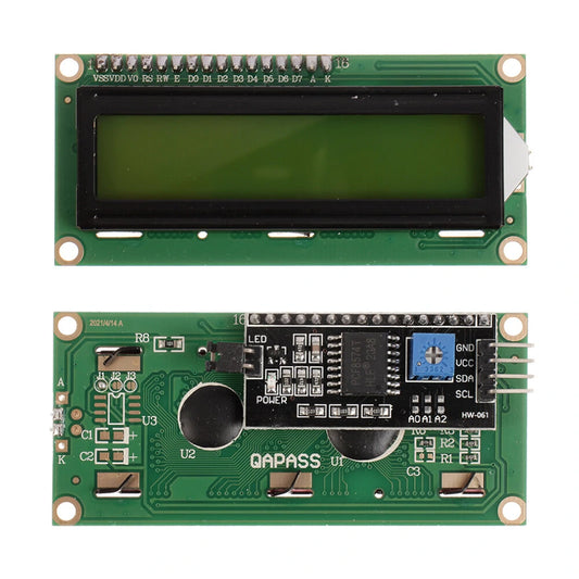 IIC I2C Interface HW-060B 1602 5V Yellow-Green LCD Screen Display Adapter Module