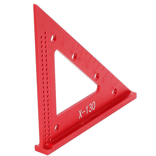 Versatile Aluminum Alloy Woodworking Triangle Ruler - 45°/90° Carpenter Square