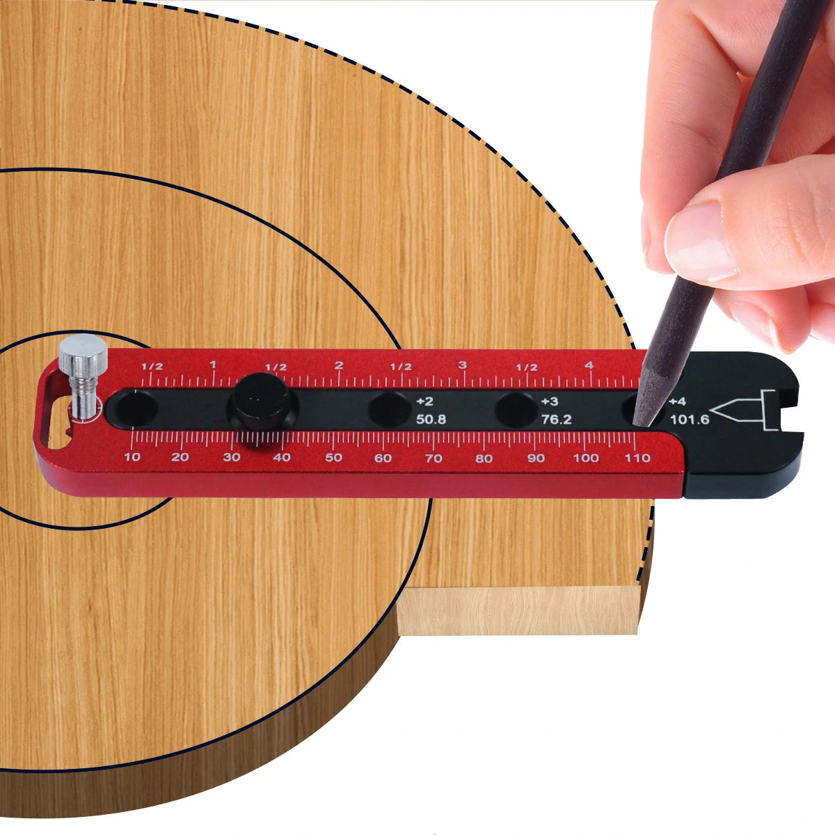 Adjustable Woodworking Compass: Metric/Inch Circle Scriber & Marking Tool