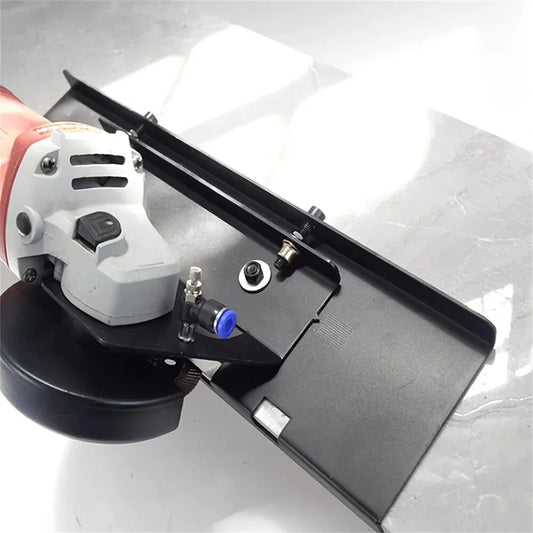 Professional 45-Degree Chamfer Angle Grinder Tool, 201 Stainless Steel, Silver/Black, 90x340mm, Compatible with 100-Type Grinders for Tile Cutting
