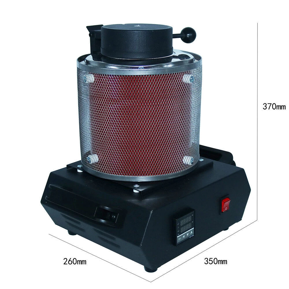 Drillpro Digital Gold Melting Furnace 3KG, AC110V/220V Heating Capacity for Metal Casting & Refining