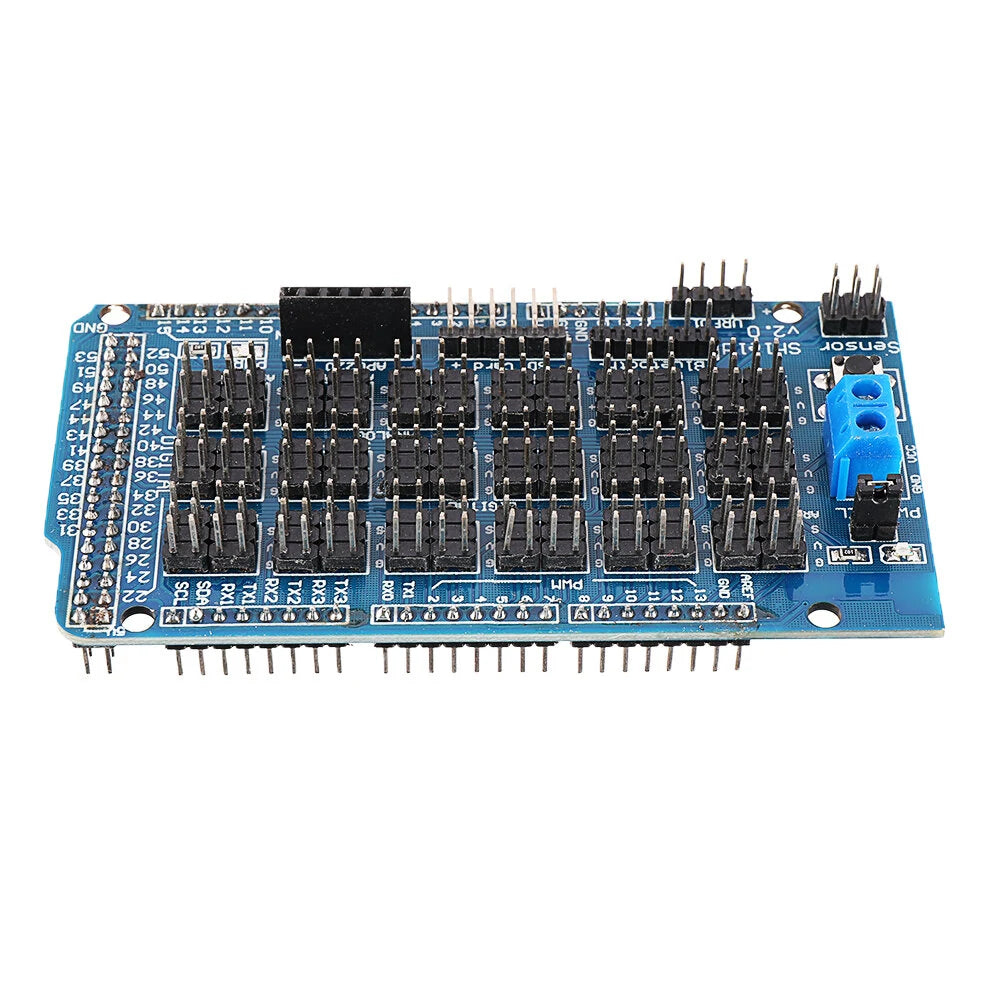 Geekcreit MEGA Sensor Shield V2.0 Expansion Board for ATMEGA 2560 R3 - Compatible with Official Arduino Boards