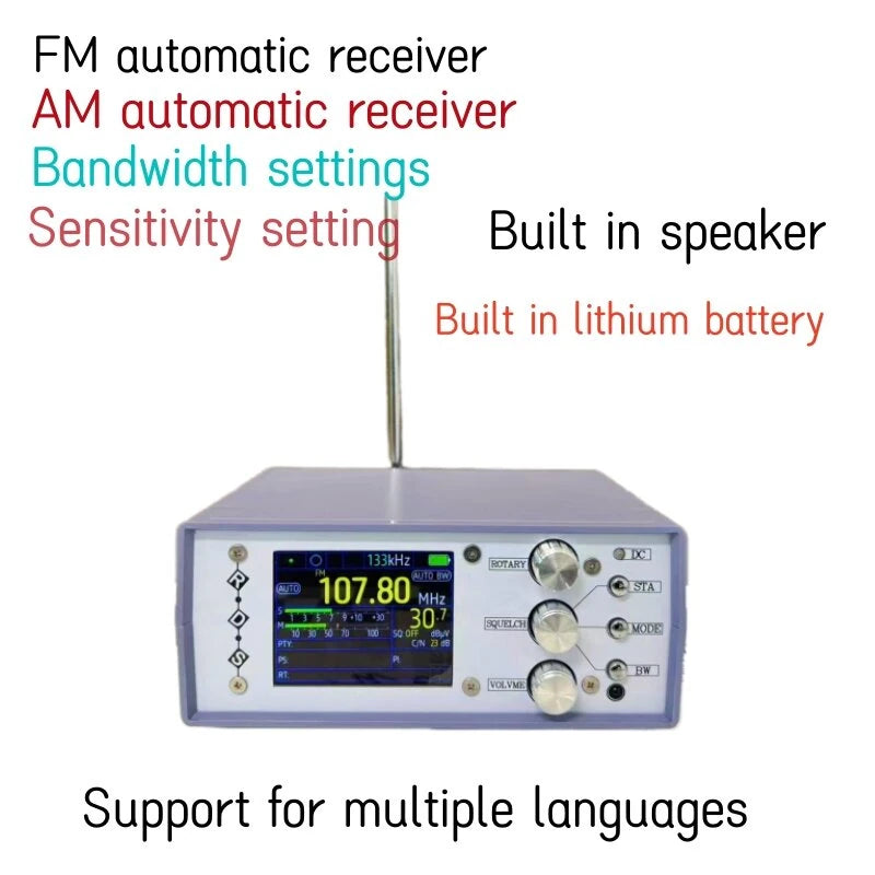 TEF6686 Desktop Radio: Pro-Grade Sensitivity, Full Band FM 65-108MHz, AM 144kHz-27MHz, ABS Material, Auto Channel Closure, High Coverage International Reception