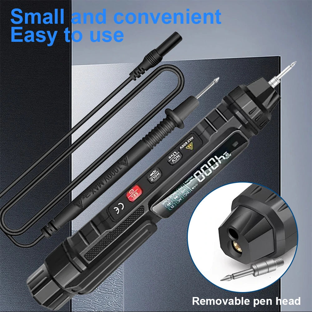 MUSTOOL MT005/MT005PRO Digital Multimeter Pen, 4000 Counts, Professional Non-Contact AC/DC Voltage & Ohm Diode Tester Tool