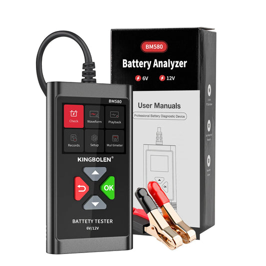 BM580 Auto Battery Tester, 6V/12V Digital LCD, CCA 100-2000 AGM GEL EFB, Multi-Language