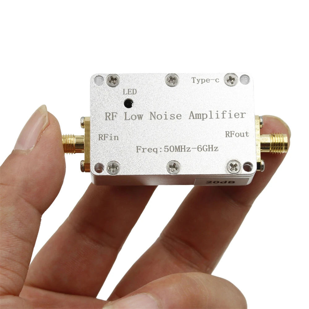 RF Low Noise Amplifier 50M-6GHz 20DB/30DB High Gain for Drone GPS Radio FM HackRF One Signal Reception