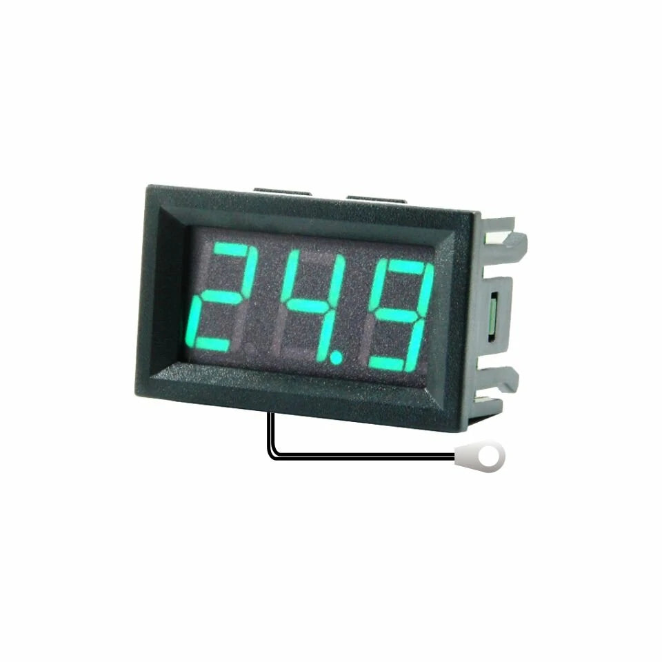 Mini LCD Digital Indoor Thermometer Sensor with 1M Cable, -50-120℃, DC 5-12V