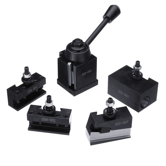 Machifit Lathe Quick Change Tool Post Kit, Cuniform GIB Type, Includes 250-000 Tool Holder Set