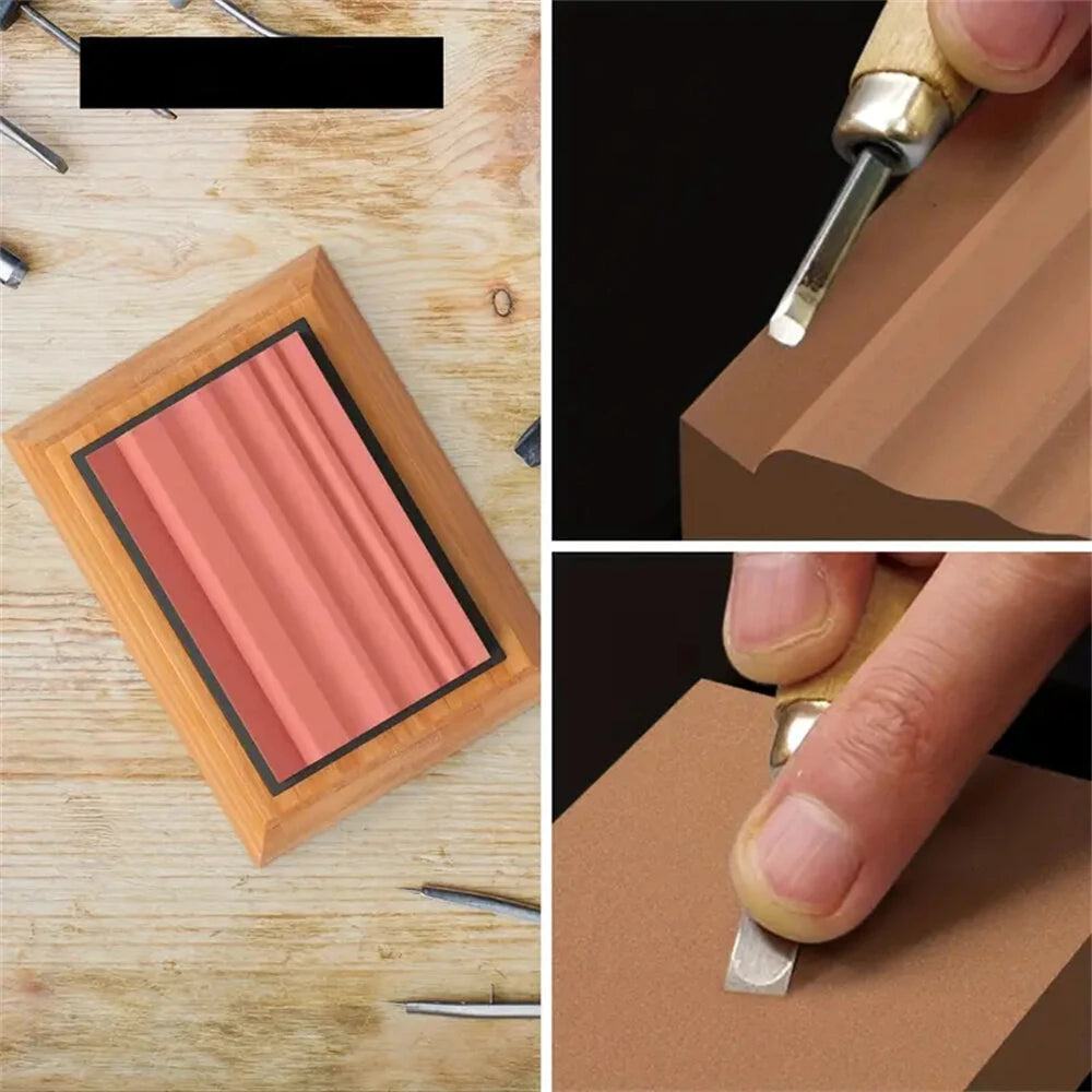 Wood Carving Sharpening Stone Kit: 400 & 1000 Grit Whetstone with Notches for Whittling & Carving Blades, Chisels, and Gouges