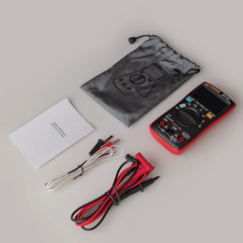ANENG AN113D Smart True-RMS Digital Multimeter 6000 Counts - Resistance, Diode, Continuity, Temperature, AC/DC Voltage & Current Tester - Upgraded from AN8002