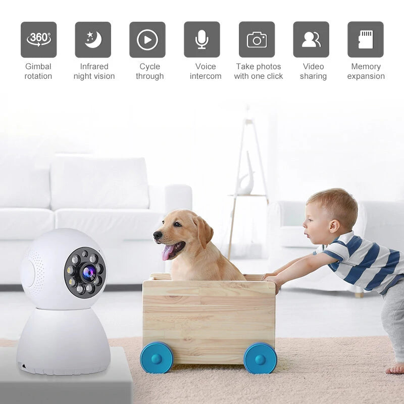 1080P PTZ Outdoor IP Security Camera with Infrared Night Vision, Motion Detection, Two-Way Intercom, and APP Remote Control