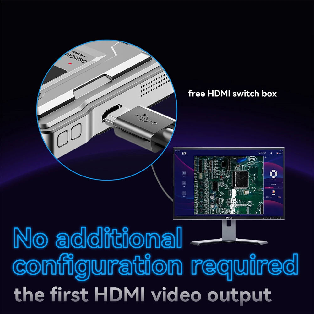 4K Dual-Light Infrared Thermal Camera Langchi ShortCam III, 256x192 Resolution, -20℃ to 550℃, WiFi HDMI for PCB Repair