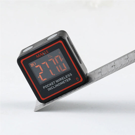 ETOPOO Mini Digital Inclinometer with Bluetooth, 90° Pocket Angle Gauge, Clear Display & Portable Design for Accurate Slope Measurements