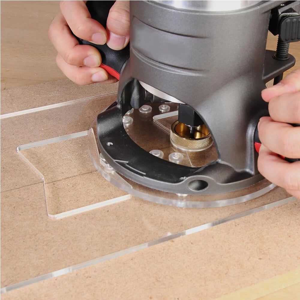 11-Piece Brass Router Template Bushing Guide Set for Porter Cable Routers - Precise, Durable, Easy Storage