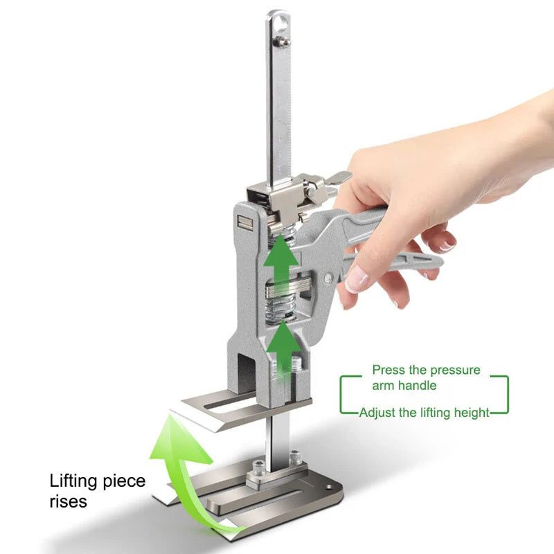 2-Pack 12 Labor-Saving Handle Arm Jack: Heavy-Duty Drywall Lift, Tile Locator, Woodworking Clamp, Adjustable 0-145mm, 440 Lbs Capacity