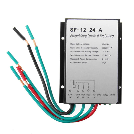 Waterproof Wind & Solar Hybrid Charge Controller 300W/600W for 12V/24V Systems