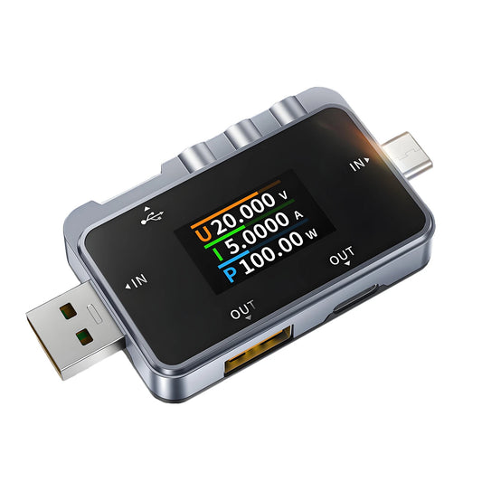 FNIRSI FNAC-28 USB Voltage Current Power Meter 4-24V 6.5A with Color Screen & Fast Charging Protocol Detection