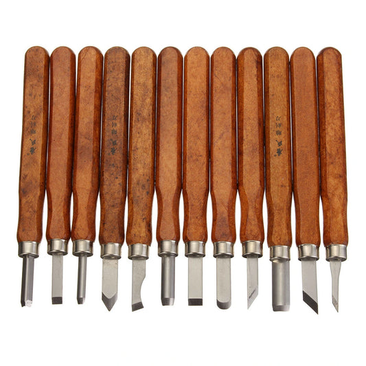 Professional Wood Carving Chisel Set: 3/8/12 Pcs Gouges for Woodworking