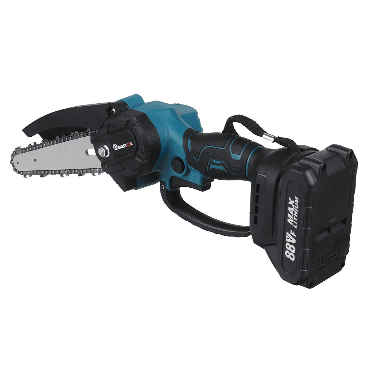 Cordless Electric Chainsaw 18V 1200W, 6-Inch Brush Motor Wood Cutter, 10,000 RPM, Optional Battery