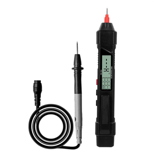 High Precision Digital Multimeter Pen, 4000 Count, AC/DC Voltage Tester with NCV, LED Light, and Portable Design for Electrical Testing - Black