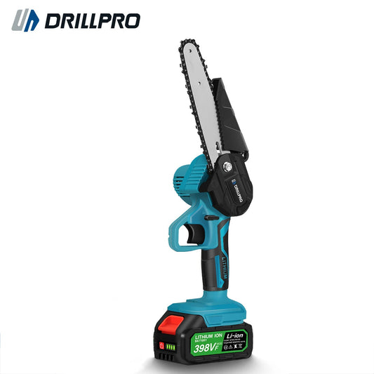 Drillpro 18V 6-Inch Rechargeable Battery Chainsaw for Woodworking, Pruning & Logging