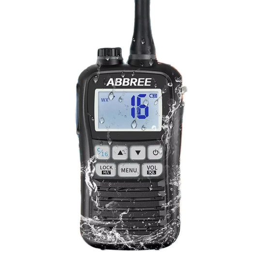 ABBREE AR-25M Marine VHF Handheld Radio: IP67 Waterproof, Floating, NOAA Two Way for Boats
