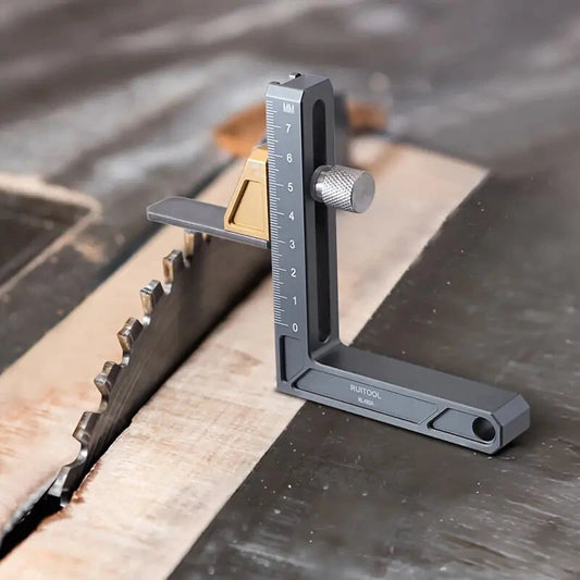 Adjustable Aluminum Alloy Height Gauge Table Saw Depth Measuring Tool - Inch/Metric for Premium Woodworking and Carpentry