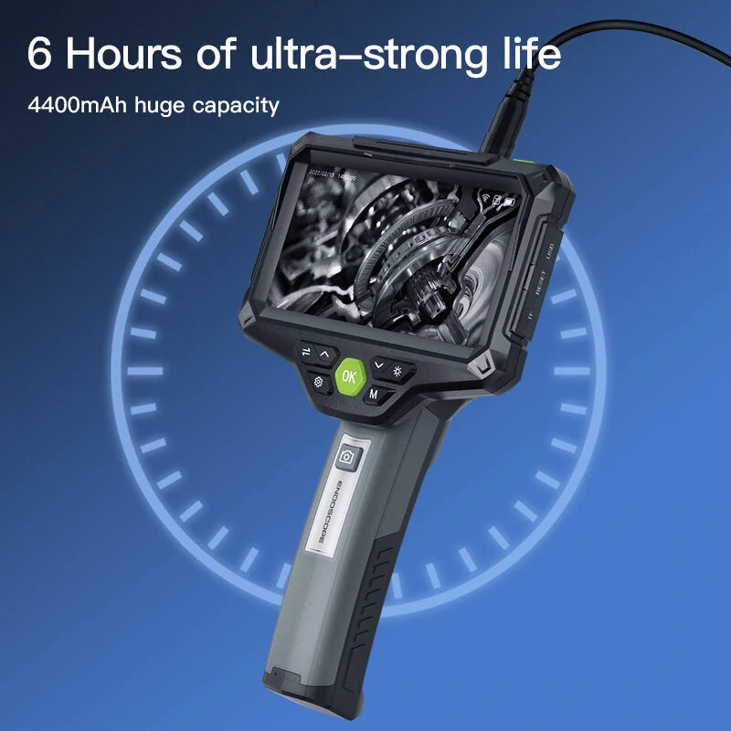 G51 5 1080P HD IPS Screen Dual Lens Industrial Endoscope Camera - IP67 Waterproof Borescope for Pipe & Sewer Inspection