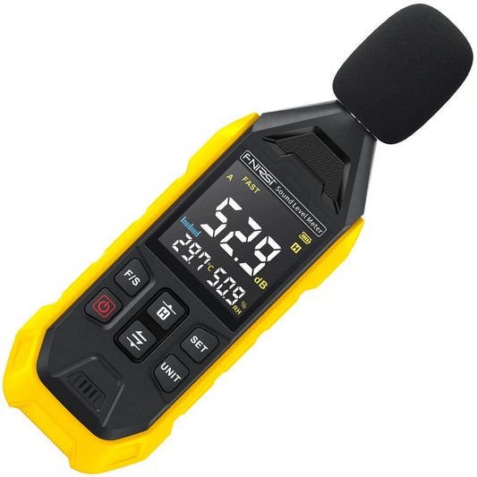 FNIRSI FDM01 High-Precision Digital Decibel Meter: 31.5Hz-8.5KHz, 30-130dB, Fast/Slow, Top Acoustic Analysis Tool