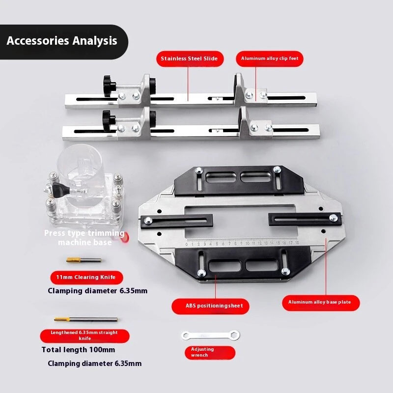 Aluminum Door Hinge Jig Guide: Woodworking Hole Opener & Slotting Locator for Lock Installation
