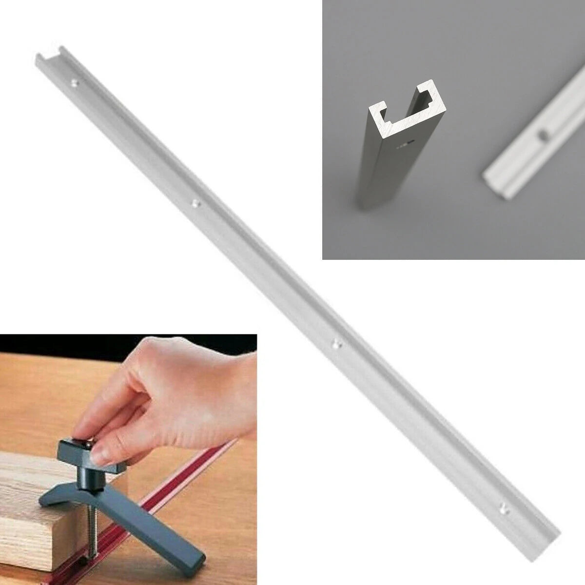 Adjustable T-Slot Miter Track Jig for Router Table (300-1220mm)