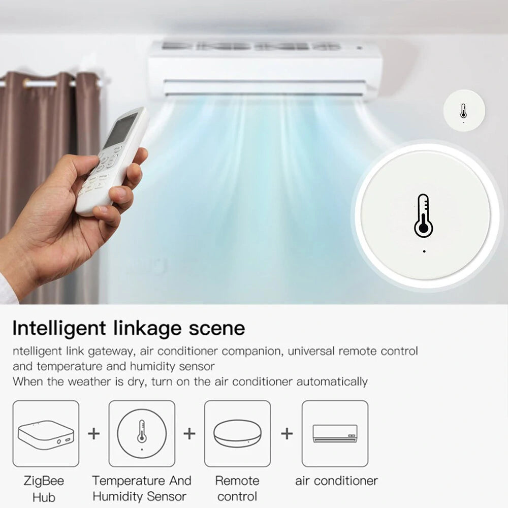 Tuya Zigbee Temperature & Humidity Sensor with Siren & Remote App Control