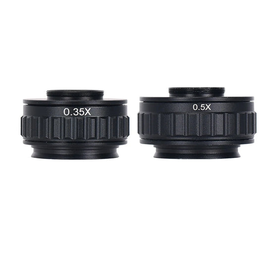 Adjustable Focus C-Mount Lens Adapter for Trinocular Stereo Microscope - 0.35X/0.5X