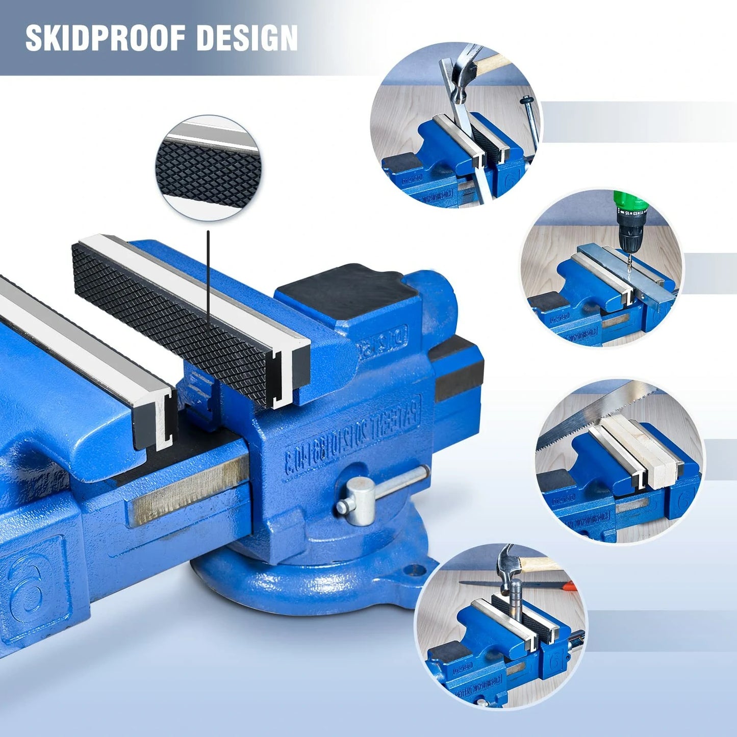 2-Pack Magnetic Vise Jaw Pads with Rare Earth Magnets - Universal Soft Covers for Metal Vice