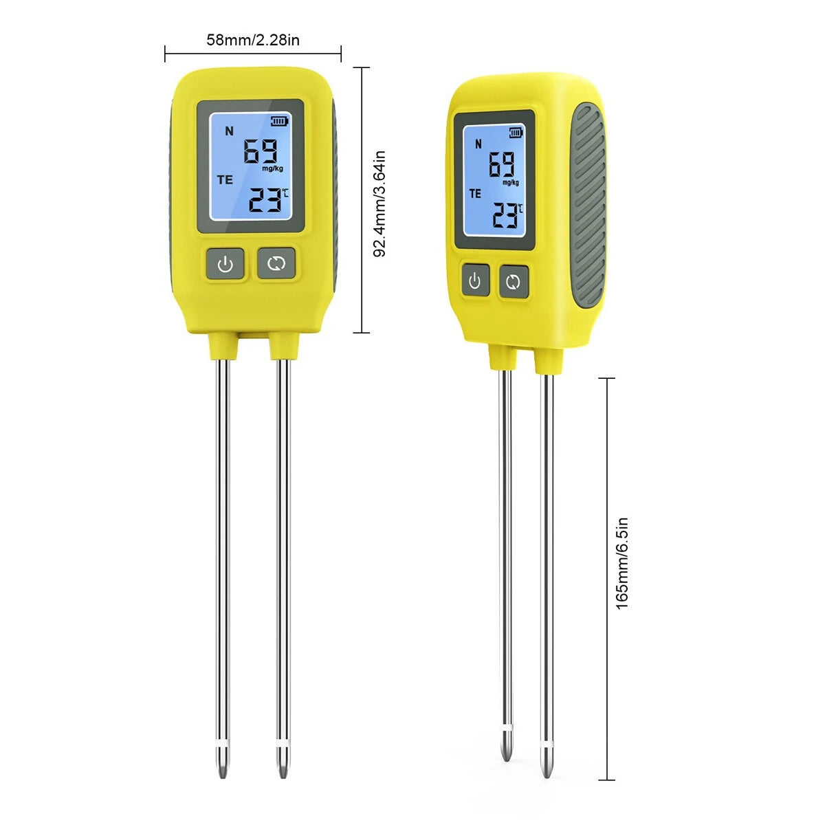 4-in-1 Digital Soil Tester: NPK, LCD Screen, -10℃ to 80℃ Temperature, High Accuracy Stainless Steel Probe for Gardens, Lawns, Greenhouses