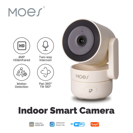 MoesHouse Tuya 4MP PTZ WiFi Camera - Smart Home Security with Motion Detection, IR Night Vision, Two-Way Audio CCTV