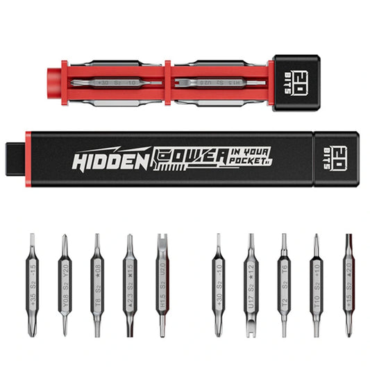 JM-8195 Precision Screwdriver Set, 10Pcs Strong Magnetic Square Handle, Professional DIY Home Improvement Tools