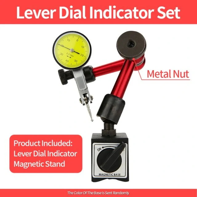 Precision Dial Indicator with Magnetic Stand - 0-10mm/30mm/0.8mm Micrometer Measuring Tool