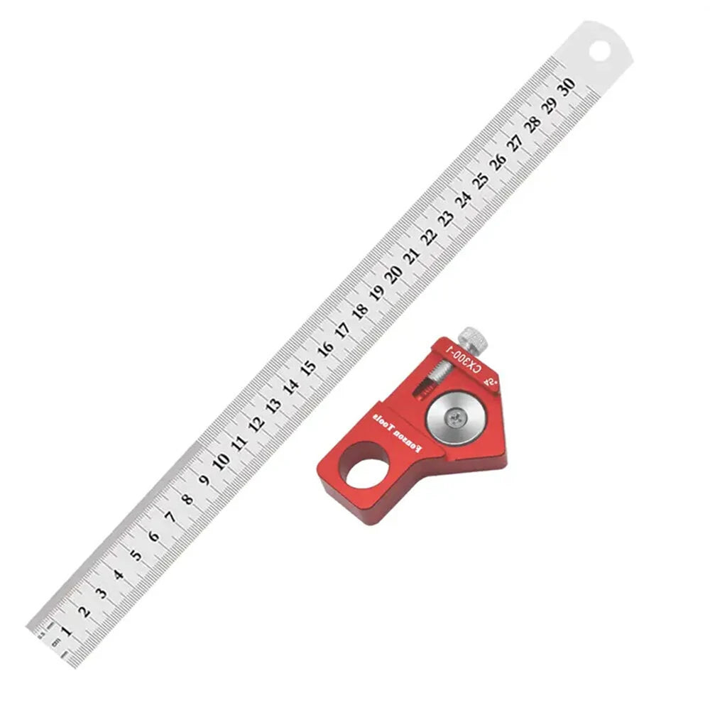Precision Etched 0-300mm Combination Carpenter Square Ruler with 45/90 Degree Markings