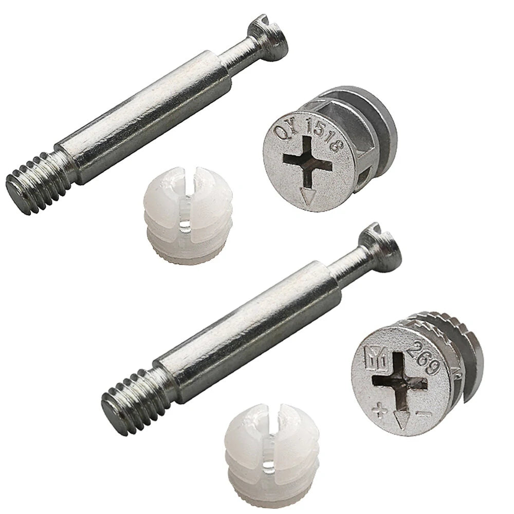 20PCS Three-in-One Woodworking Connectors for 15-21mm Boards: Locking & Fastening Punch Tools