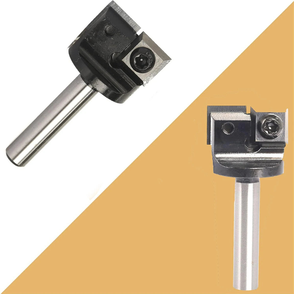Versatile Hard Alloy Router Bit for Woodworking - Two-Blade Vertical Milling Cutter
