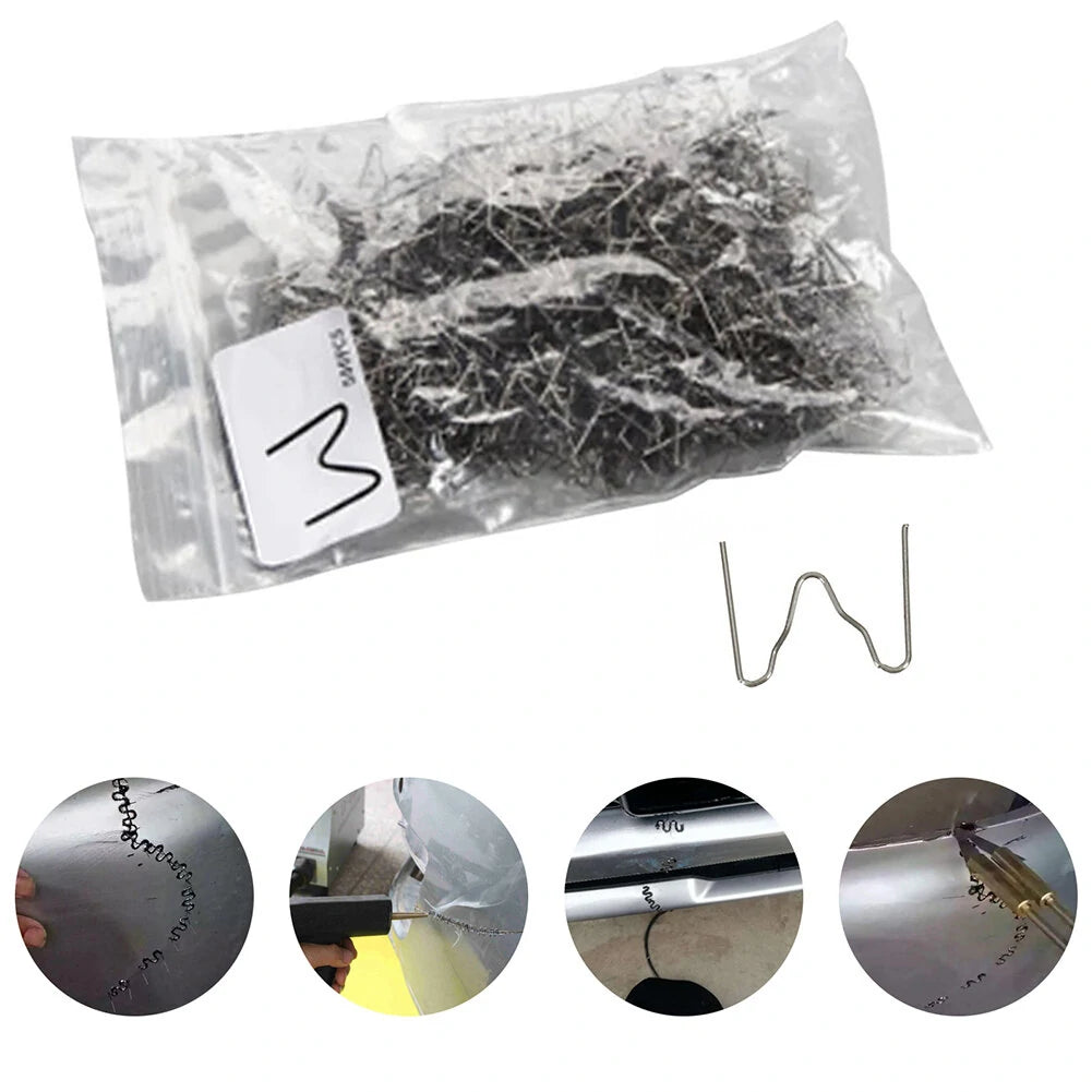 500PCS Wave Repair Staples for Plastic Welder - 0.6mm & 0.8mm Standard Welding Machine Staples