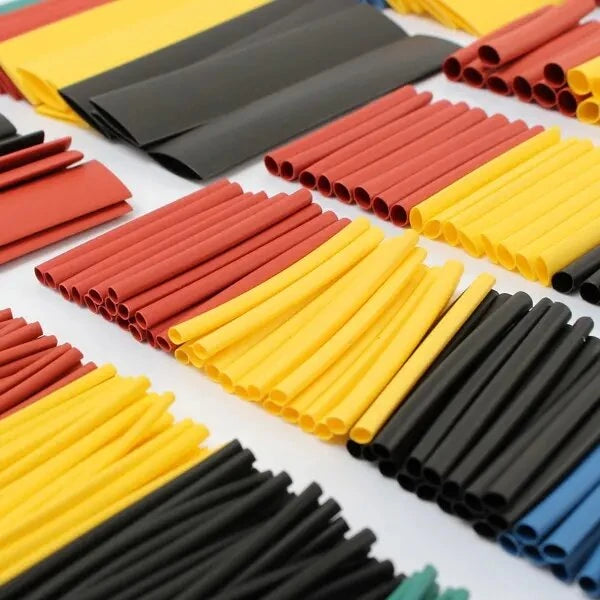 Halogen-Free Heat Shrink Tubing Kit, 328PCS, 5 Colors, 8 Sizes, 2:1 Polyolefin