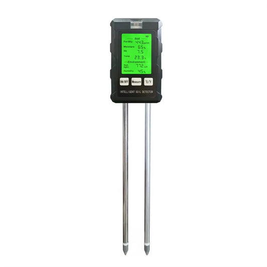 6-in-1 Digital Soil Tester: PH, Temperature, Humidity, Sunlight, Fertility, Nutrients Meter for Gardening & Agriculture