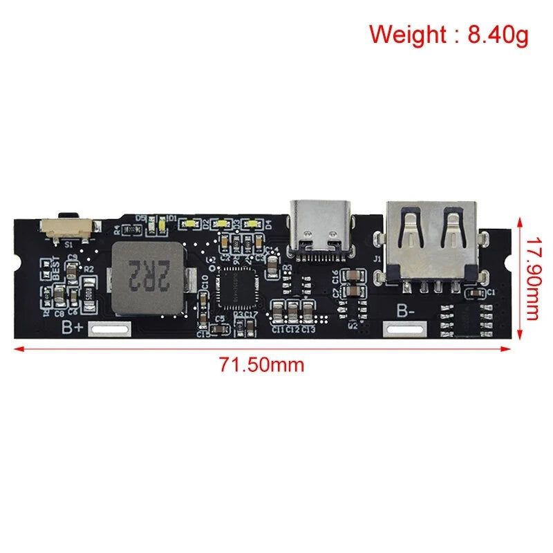 18W PD Fast Charge Module - QC3.0 USB-A Output, Boost for Multiple Devices with Indicator