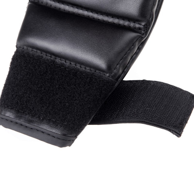 Red PU Leather MMA Muay Thai Sparring & Training Half Mitts Boxing Gloves