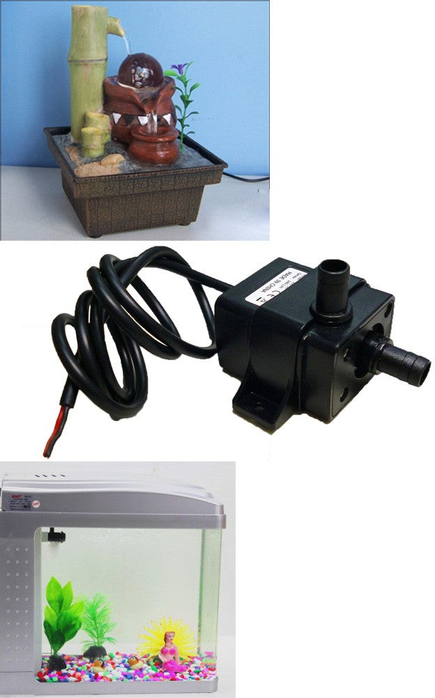 Mini Submersible Brushless Water Pump, Ultra-Quiet DC12V 5W, 240L/H Flow, 3M Lift for Aquarium and Fountain Circulation